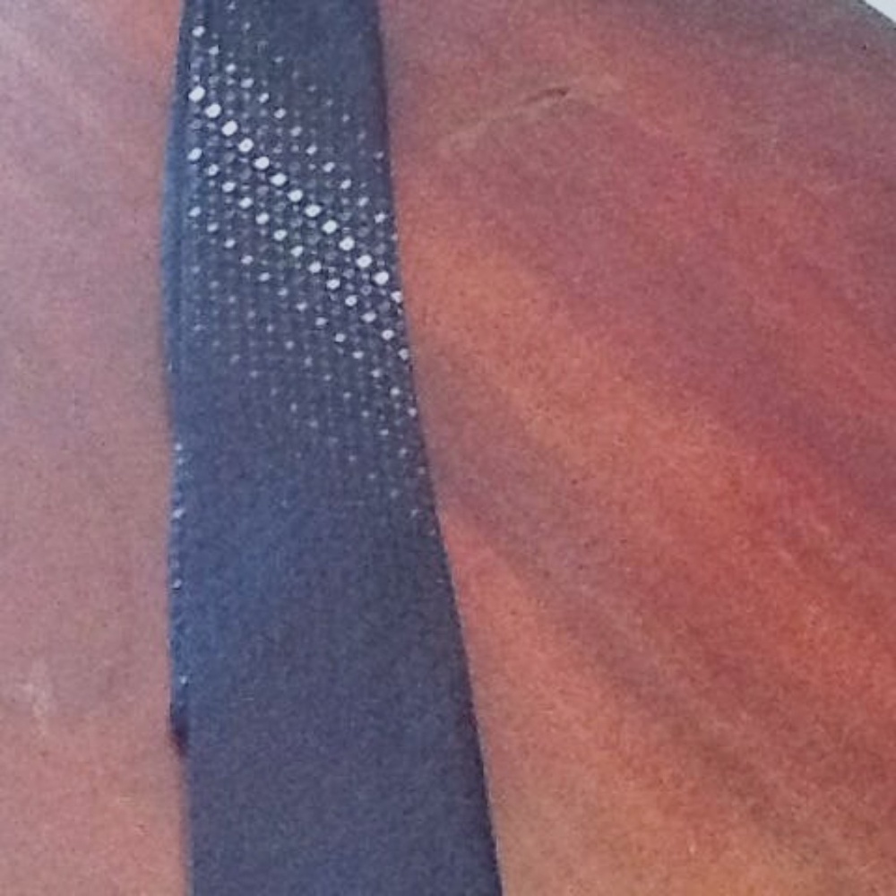 Retro Silk Leo Chevalier - Made in Canada -Black silk tie - well loved